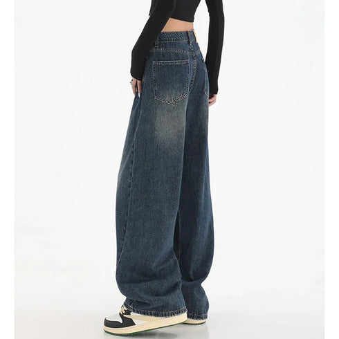 High Waist Baggy Denim Jeans for Women
