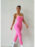 Seamless Yoga Jumpsuit with Spaghetti Straps