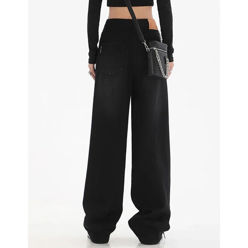 High Waist Baggy Denim Jeans for Women