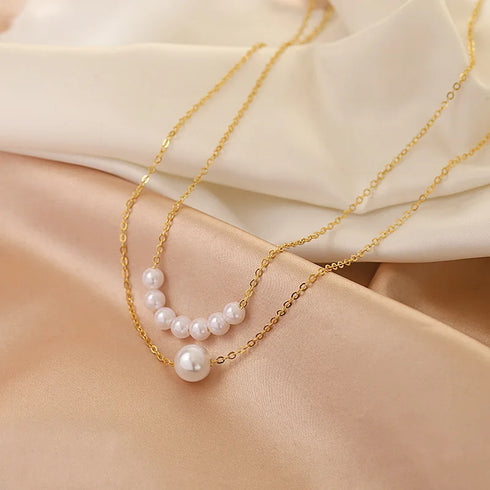 Elegant Big Pearl Choker Necklace for Women