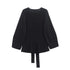 V-Neck Shoulder Pad Knit Blazer for Women
