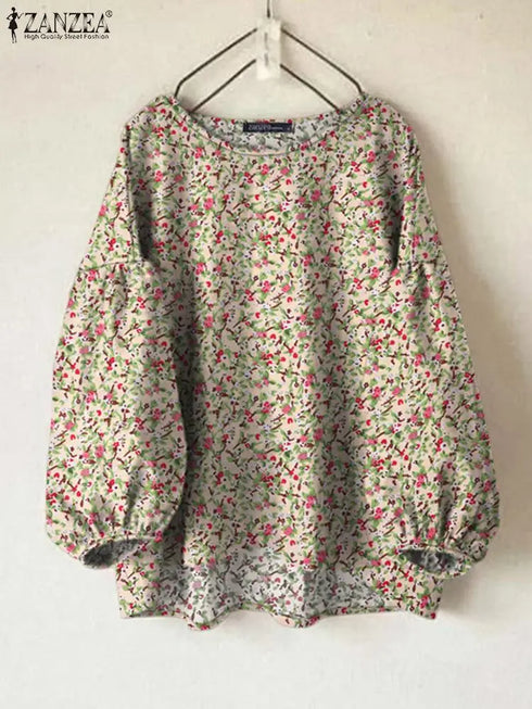 Floral Long Sleeve Blouse for Women