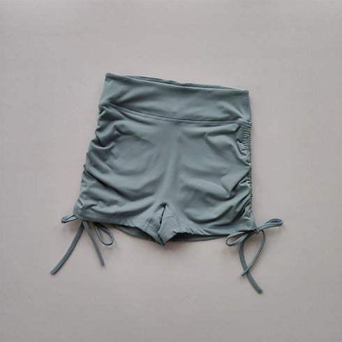 High Waisted Sexy Fitness Shorts with Drawstring Straps
