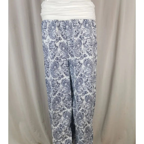 Plus Size Printed Wide Leg Harem Pants