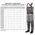 BASSDASH Lightweight Breathable Fishing Waders for Men