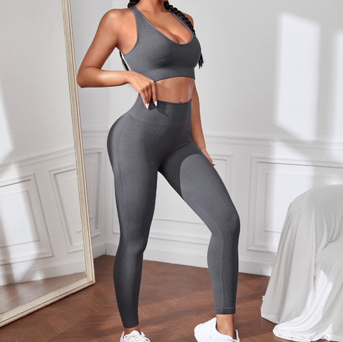 Women's Seamless Yoga Set with High Waist Leggings