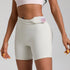Solid Colour High Waist Yoga Shorts for Women