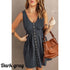 Womens Summer Sleeveless Button Down Dress
