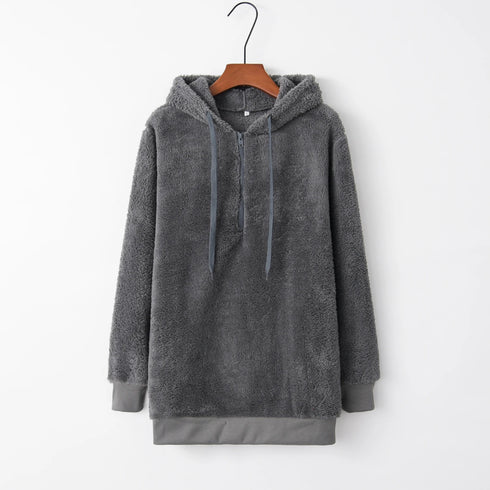 Women's Hooded Long-Sleeved Sweater Coat