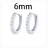 Stainless Steel Link Chain Hoop Earrings with Zirconia