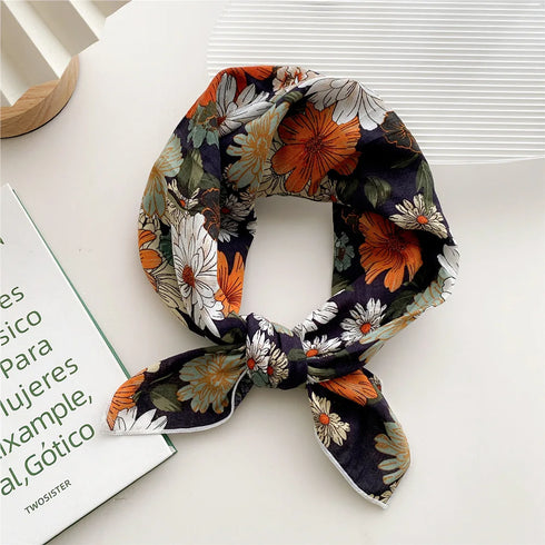 55cm Laies Cotton Linen Square Scarf for Women