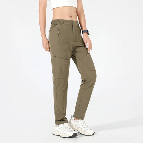 EUMERGX Women's Quick-Dry Cargo Hiking Pants