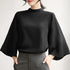 VONDA Women Fashion Blouse 2024 Elegant Autumn Tunic Tops Casual Stand Collar 3/4 Flare Sleeve Office Shirts Oversized Blusas