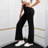 Women's High Waist Flared Yoga Pants with Pockets