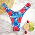 Floral Print V Shape Bikini Bottom