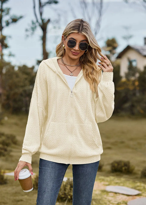Hooded Zip-Up Sweatshirt for Women