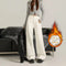 Y2K Flared Jeans in Warm White