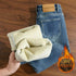 High Waist Fleece Lined Straight Jeans for Women