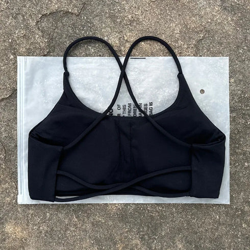 Cross Shoulder Strap Yoga Bra for Women