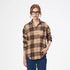 Loose Women's Plaid Shirt - Long Sleeve Casual Blouse