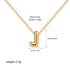 3D Bubble Initial A-Z Mini Necklace - Gold Plated