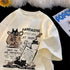 Unisex Oversized Cartoon Print T-shirt in Plus Sizes