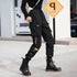 Women's Casual Cargo Joggers - Black & White