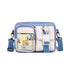 Kawaii Nylon Crossbody Bag with Multiple Pockets