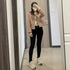 High Waist Thermal Denim Jeans for Women
