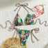 Floral Print Triangle Cup Bikini Swimsuit