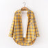 Plaid Flannel Shirt for Women - Casual Long Sleeve Top