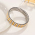 PRISCA | Titanium Steel Elastic Bracelet for Women.Heart Shape.1Pcs.Gold Plated Punk Jewelry.Hip Hop. New Design