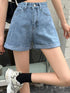 High Waist Denim Mini Shorts for Women