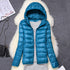 Women’s Lightweight Hooded Puffer Jacket in 15 Colours
