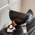 PU Leather Women's Crossbody Bag with Red Strap