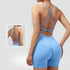 Criss Cross Backless Cami Sports Romper