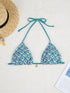 Floral Print Triangle Bikini Set with Brazilian Bottoms