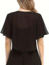 Women's Short Chiffon Cardigan with Front Opening