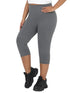 Plus Size High Waisted Tummy Control Capri Leggings