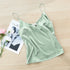 Chic Satin V-Neck Tank Top for Summer