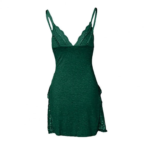 Women’s Backless Lace Trim Nightdress