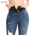 Plus Size High Waist Skinny Denim Pants