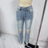 Women's High-Waisted Slim Fit Ripped Jeans