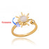Four Clover Rotating Anxiety Ring - Adjustable Gold