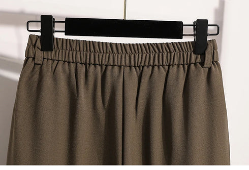 Plus Size Wide Leg Trousers for Women - Autumn 2024