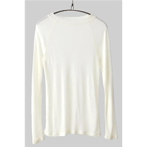 Casual Long Sleeve T-Shirt in Blue and Navy