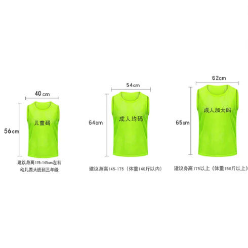 12 Pack Soccer Training Vests for Adults and Kids