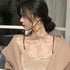Lace Detail Turtleneck Long Sleeve Blouse