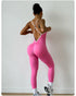 Seamless Yoga Jumpsuit with Spaghetti Straps