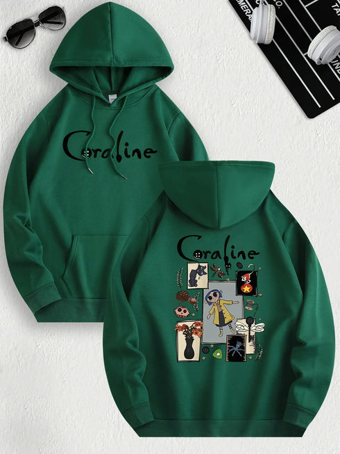 Coraline Inspired Casual Hoodie for Women